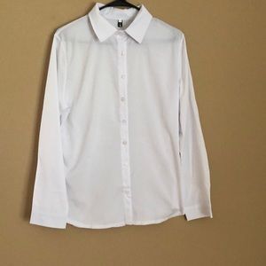 Snow White Button Down Blouse with long sleeve.